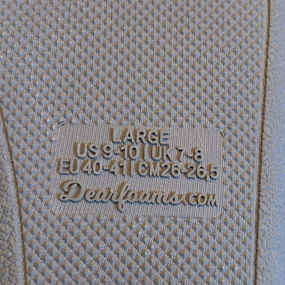 🩶🩶Dearfoams Gray Slippers with Cream Lining size US 9-10🩶❤️‍🔥 - Picture 8 of 9